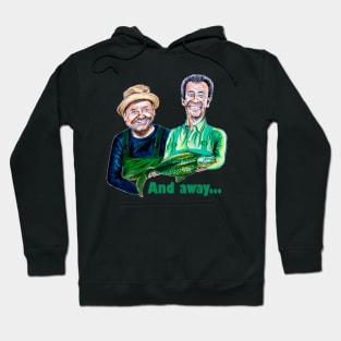 Caricatures of Bob Mortimer and Paul Whitehouse - Gone Fishing Hoodie